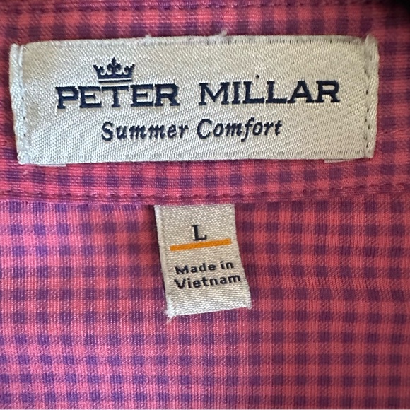Peter Millar Southern Comfort Mens Polo Shirt Size L Golf Performance Preppy - Picture 7 of 10